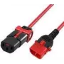 ACT Powercord C13 IEC Lock+ - C14 IEC Lock Dual Locking punane 3 m, PC3617