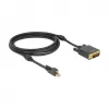 Videokaabli adapter DeLOCK 83726 Mini DisplayPort-DVI-le 2m Must