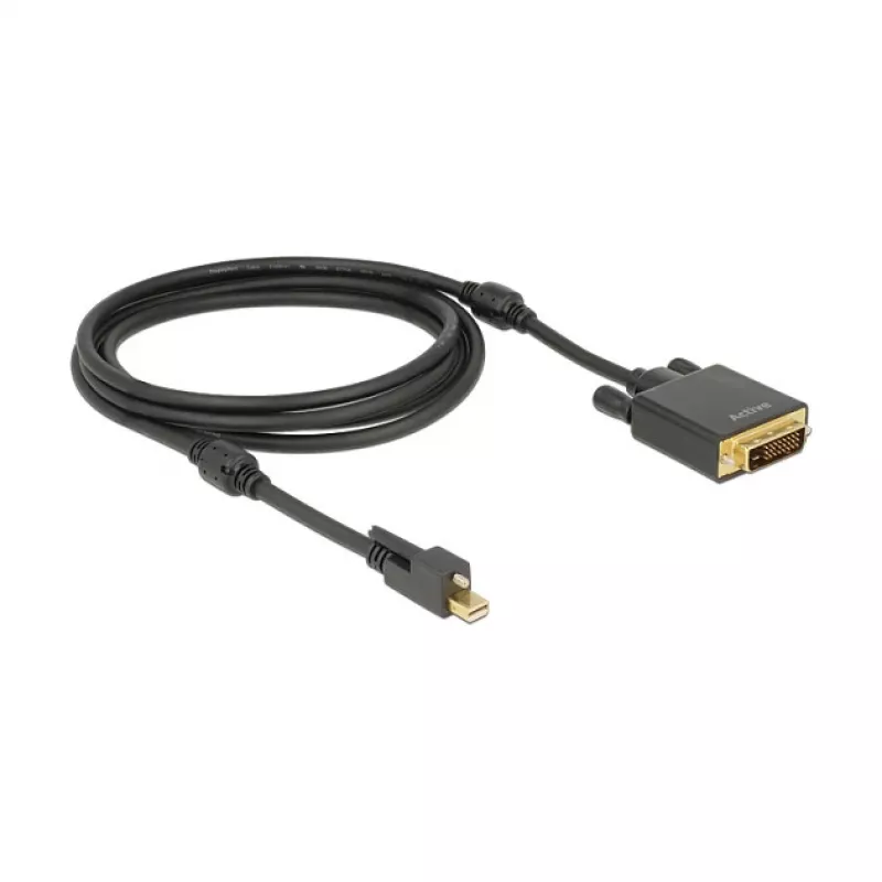 Videokaabli adapter DeLOCK 83726 Mini DisplayPort-DVI-le 2m Must