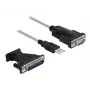 DeLOCK Adapter USB 2.0 Type-A Serial RS-232 D-Sub 9 + D-Sub 25