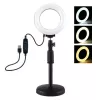 Ring-LED-lamp Puluz reguleeritava alusega PU391
