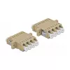 Fiiberoptiline adapter DELOCK LC emane LC emanele, beež, 2 tk komplekt