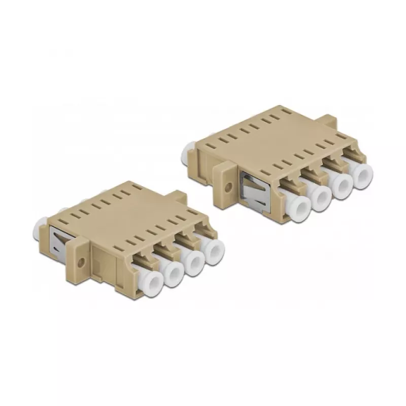 Fiiberoptiline adapter DELOCK LC emane LC emanele, beež, 2 tk komplekt