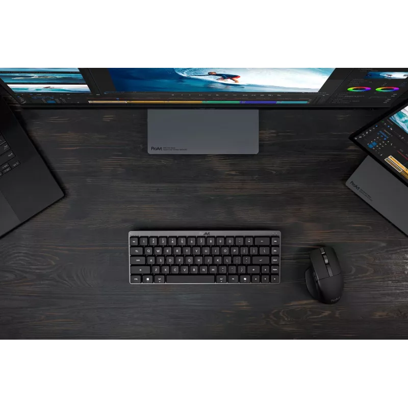 Klaviatuur ASUS ProArt KD300 65% mehaaniline RGB, USB + RF juhtmevaba + Bluetooth, must