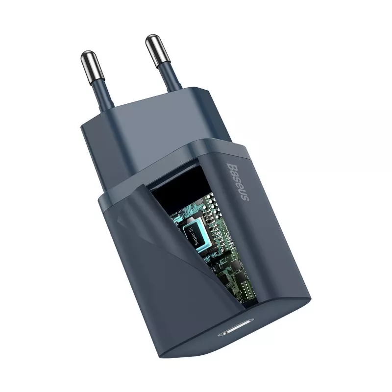 Baseus Super Si Power laadija USB-C–Lightning kaabliga 20W sinine