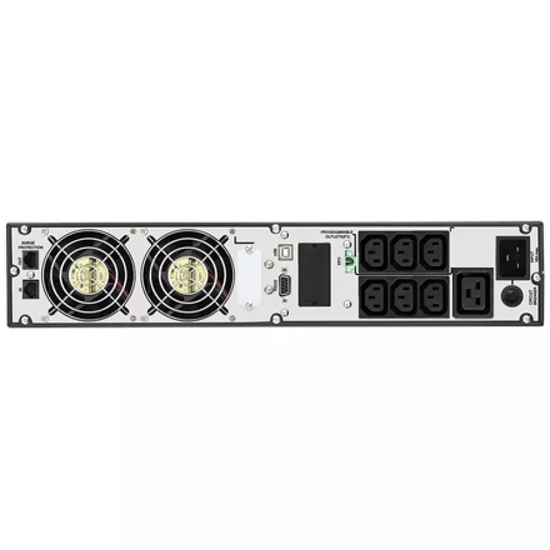 Rack UPS fsp/fortron CHAMP 3K RACK — 3000 VA, 2400 W, 110–300 V, ±1% aku režiimis, 4 vahelduvvoolu pistikupesa, USB