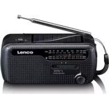 Kaasaskantav kõlar Lenco MCR-113BK Solar must, Bluetoothi ja FM-raadioga