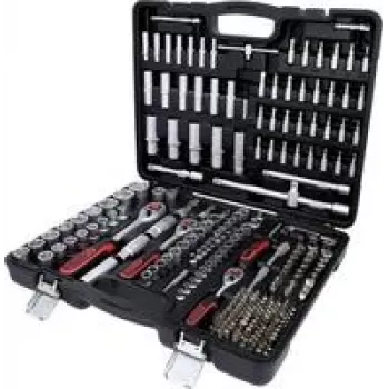 Padrunvõtmete komplekt ks tools 917.0255 — 255-osaline padrun- ja tarvikukomplekt 1/4 tolli, 3/8 tolli, 1/2 tolli ajamitele