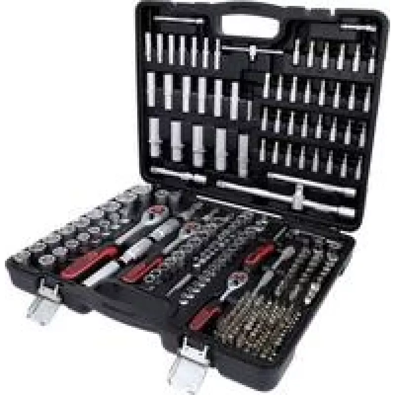 Padrunvõtmete komplekt ks tools 917.0255 — 255-osaline padrun- ja tarvikukomplekt 1/4 tolli, 3/8 tolli, 1/2 tolli ajamitele