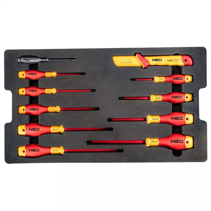 Neo Tools elektriku teeninduskast 52 osa 22 tugevas kastis