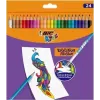 BIC Kids Evolution Illusion kustutatavad pliiatsikriidid, 24 värvi