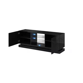 TV-kapp cama meble QIU 160 — MDF must läikiv, 1600×420×570 mm