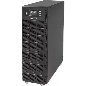 Qoltec 52284 Katkematu toiteallikas UPS | 10kVA | 10000W | Võimsustegur 1.0 | LCD | EPO | USB | Online