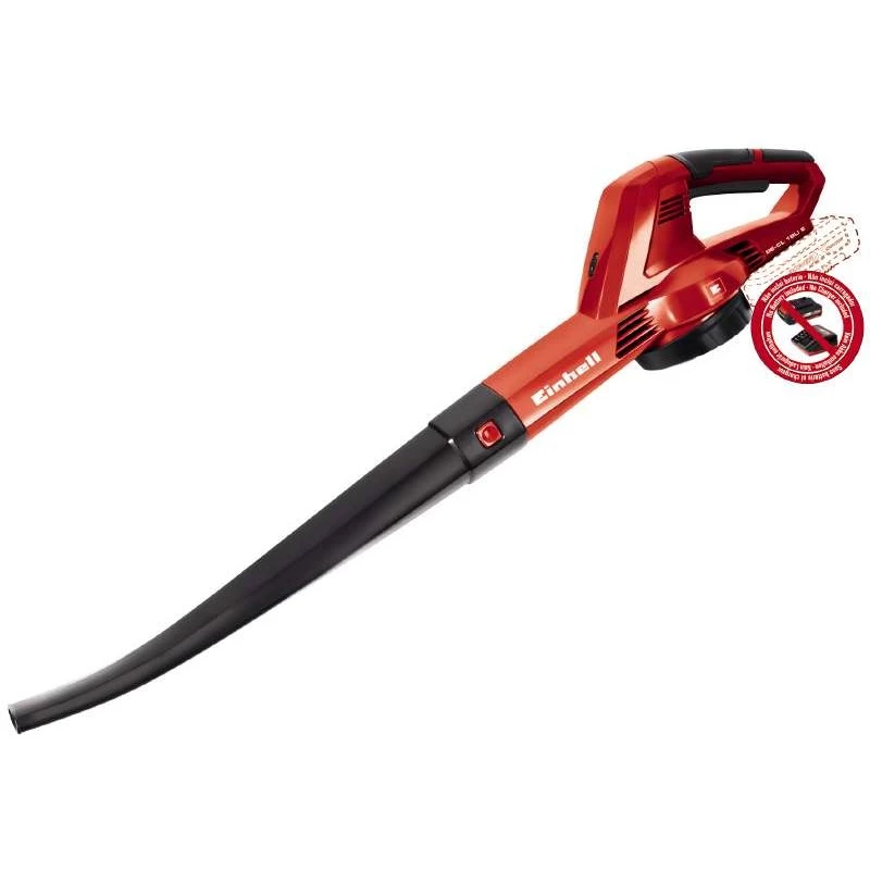 Einhell GE-CL 18 Li E - Solo juhtmeta lehepuhur 210 km/h Must, Punane