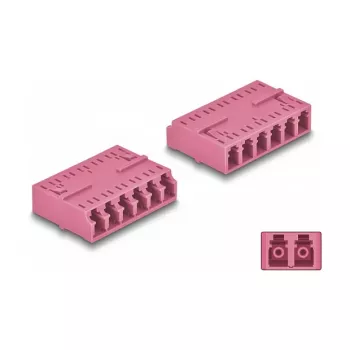 DeLOCK optiline kiudühenduspesa HD LC Hexaplex emane LC Hexaplex emasele violetne