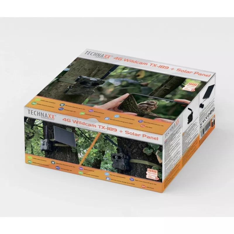 Technaxx 4G Wildcam TX-189 välikaamera 4MP CMOS päikesepaneel