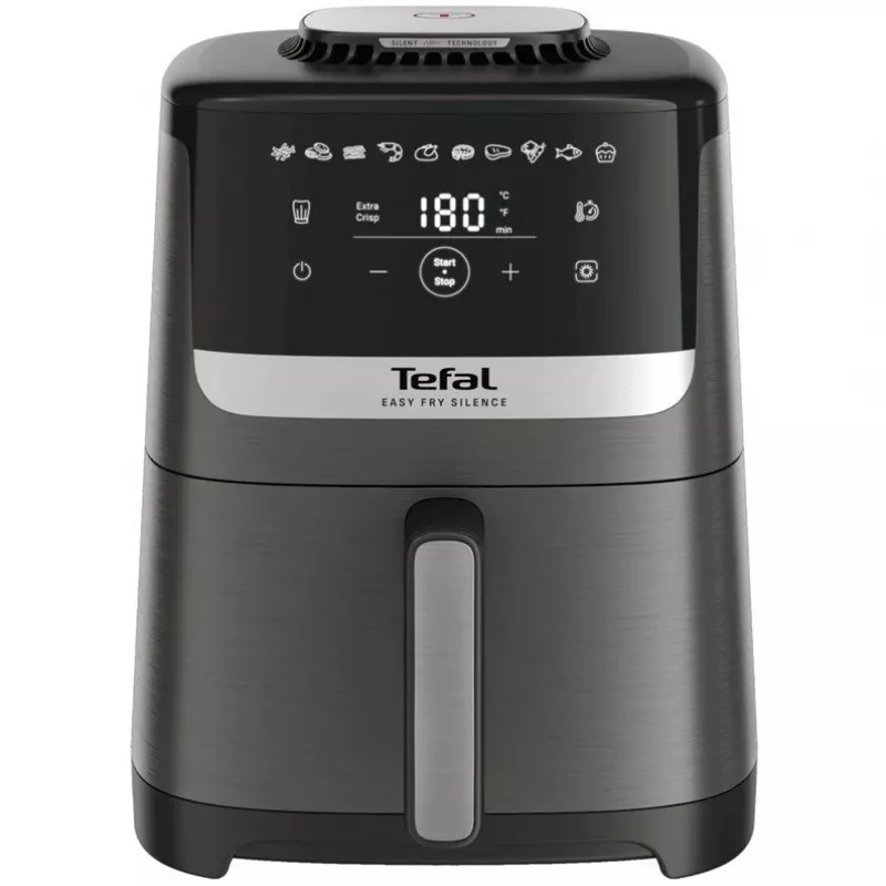 Tefal Easy Fry Silence EY551HE0 fritüür Üksik 5 L Eraldiseisev kuumaõhufritüür Must, Hall, Roostevaba teras
