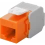 Wentronic Goobay CAT 6a KeyStone RJ45 Jack, varjestamata, 500MHz, oranž-valge (90690)