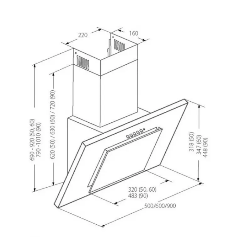 Akpo WK-4 Must Line Eco 50 seinale paigaldatav must