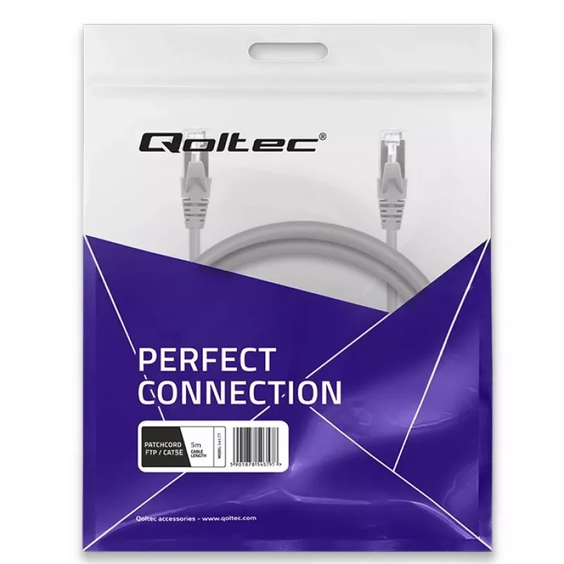 Ühenduskaabel QOLTEC 54529 2xRJ45 CAT5e 5m Must
