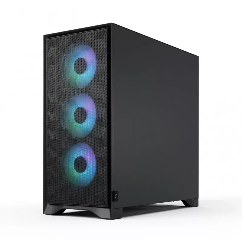 PC korpus Fractal Design Pop 2 Air Must TG RGB Midi Tower — ATX/Micro‑ATX/Mini‑ITX, 3x120mm ees, 1x120mm taga, 2.5 tolli+3.5 tolli pesad