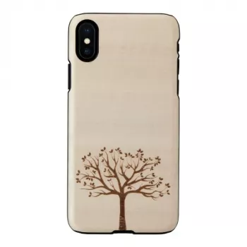 Nutitelefoni ümbris man and wood iPhone X/XS, õunapuu puit, must