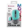 Juhtmevaba hiir DEFENDER Silent Click C Mint 52294 — mõlemakäeline, 1600 DPI, 2,4 GHz nano USB