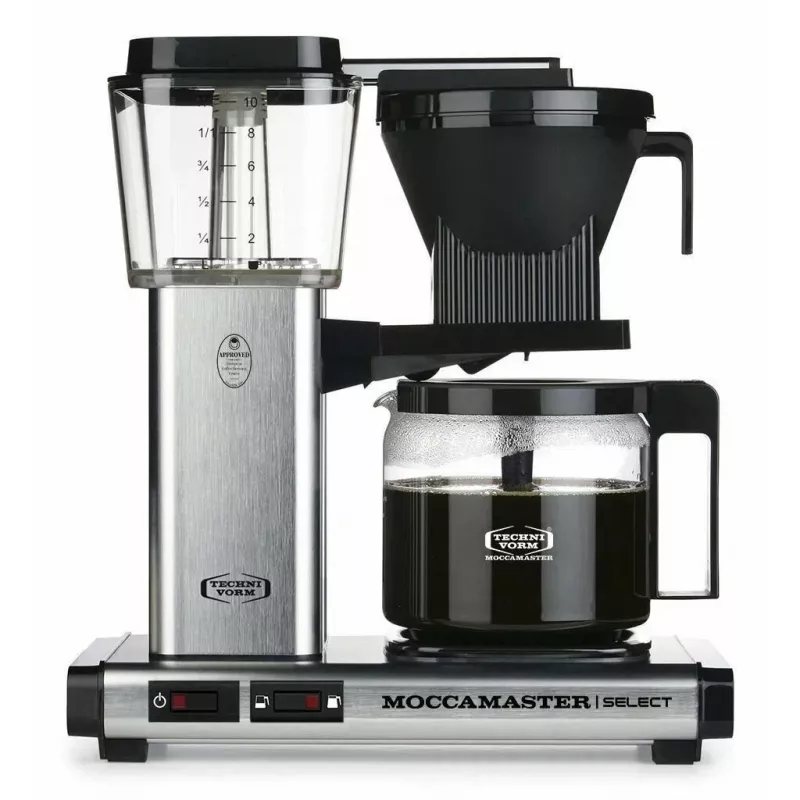 Tilgakohvimasin MOCCAMASTER KBG 741 — 1,25 L veepaak, 10-tassiline kann, 1520 W, roostevaba teras/must
