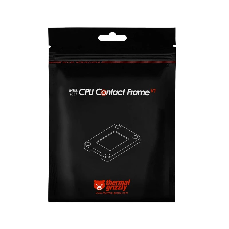 Raami uuenduskomplekt Thermal Grizzly TG-CF-I1851-V1 Alumiinium Must 71x51x6mm