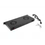 Ventilaatoripaneel LANBERG AK-1502-B, 1U raami, 2 ventilaatorit, 230 V, 38 W, 483×44,5×192 mm, must