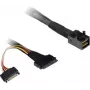 SFF-kaabel Inter-Tech SFF-8643 SFF-8639 must kompaktne disain