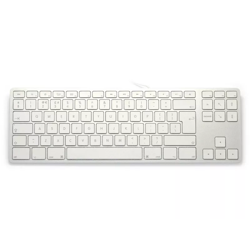 Alumiiniumklaviatuur Mac Tenkeyless Hõbedane