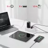 Pistikupesadega pikendusjuhe MACLEAN MCE387 W — 2 pistikupesa, 3×USB A, 110–240V, 2500W, 1,5 m kaabel, valge