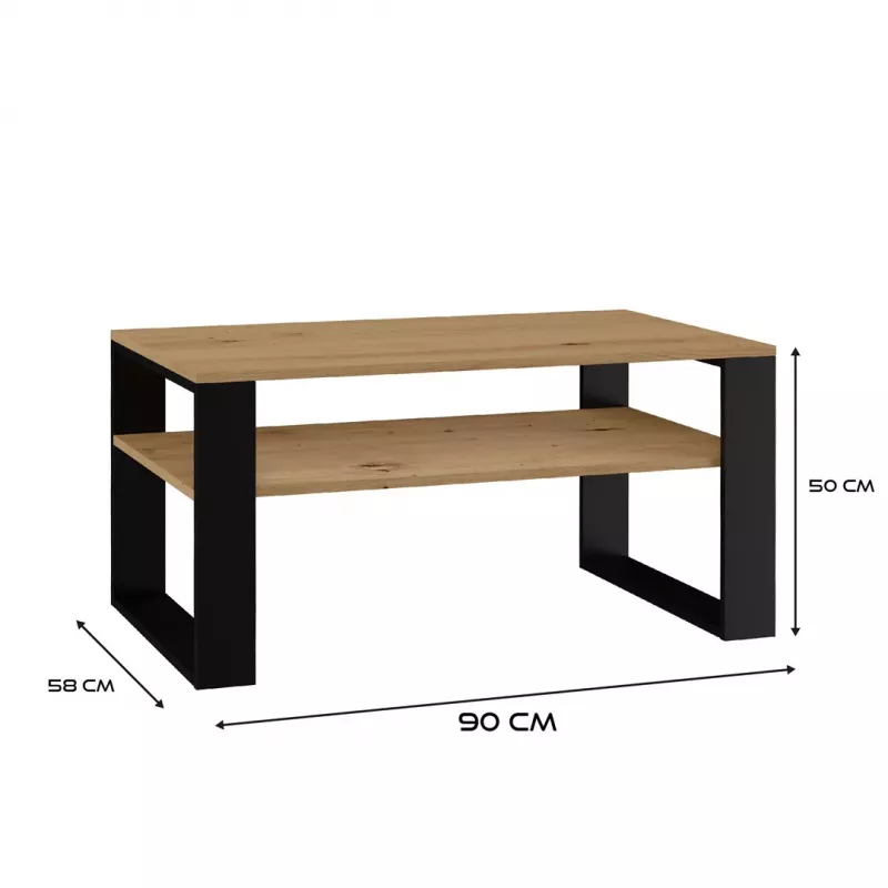 Topeshop MODERN 1P ART CZ kohvi-/külje-/nurgalaud Kohvilaud ristkülikukujuline 2 jalg(a)