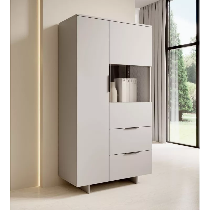 Kapp cama meble ALMA 90x41,5xK170 cm beež — põrandal seisev, seina äärde