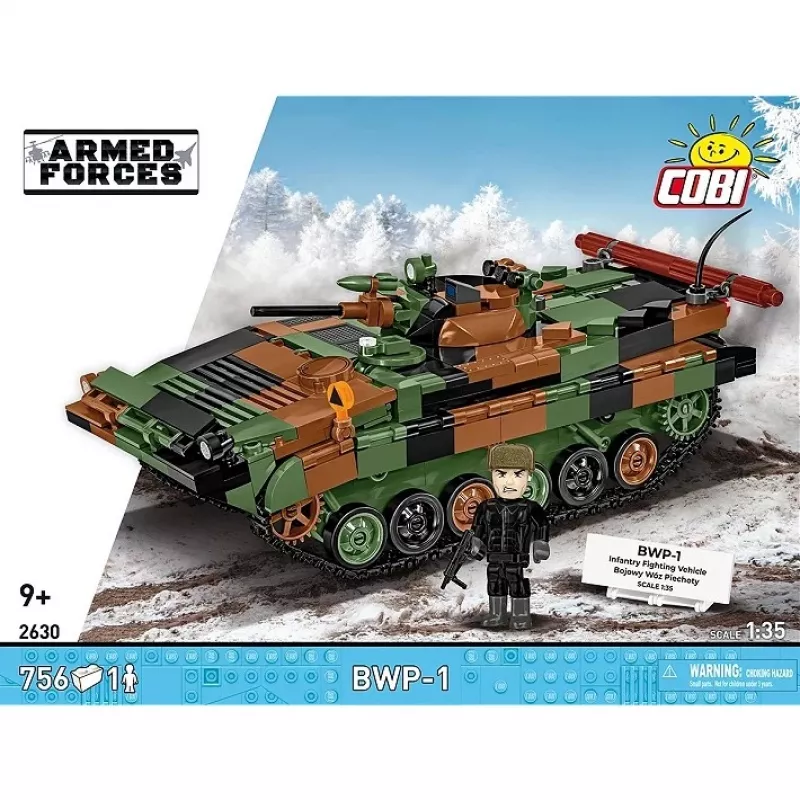 Ehitusklotside komplekt Cobi Armed Forces BWP-1 2630 — Poola/Ukraina amfiibse soomustransportööri mudelikomplekt