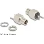 DeLOCK pistik DC 5,5 x 2,5 mm emane vahesein jootmisversioon Kuuskant 20 V 9 A