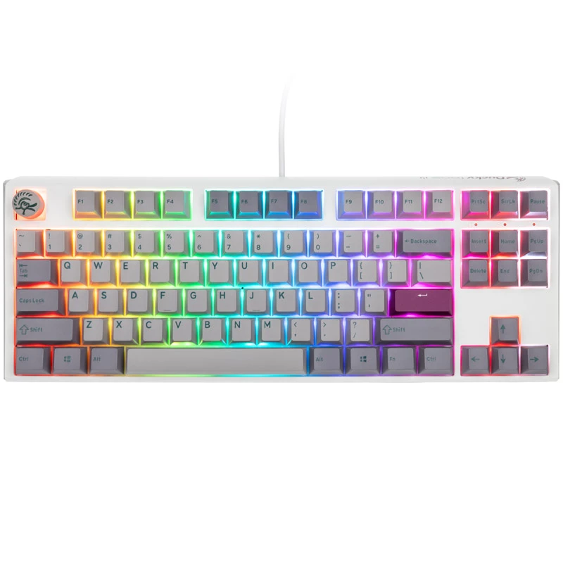 Ducky One 3 TKL klaviatuur mängimiseks USB USA inglise keel hõbedane