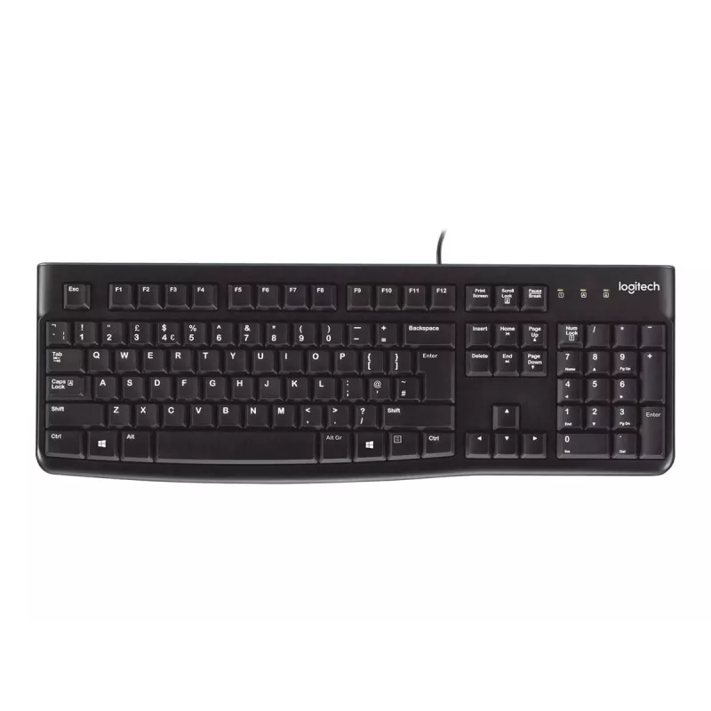K120 juhtmega klaviatuur, juhtmega, USB, QWERTZ, must