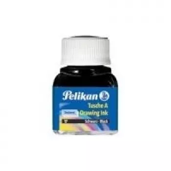 Pelikan Drawing Ink A, 10 ml klaaspudelis, must (17), eriti sobilik joonestussule, joonistussule, pintsliga (201665)