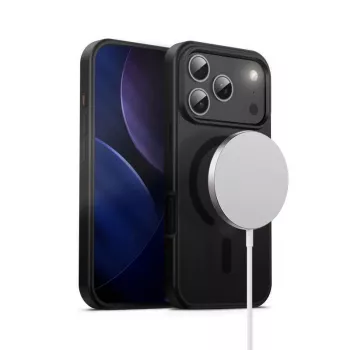 Telefonikott Crong MagSafe iPhone 17 Pro jaoks — hübriidne must