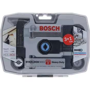 Bosch Starlock Best of Heavy Duty komplektid, 4-osaline, Teralade komplekt, Metall, Puit, Must, Karp