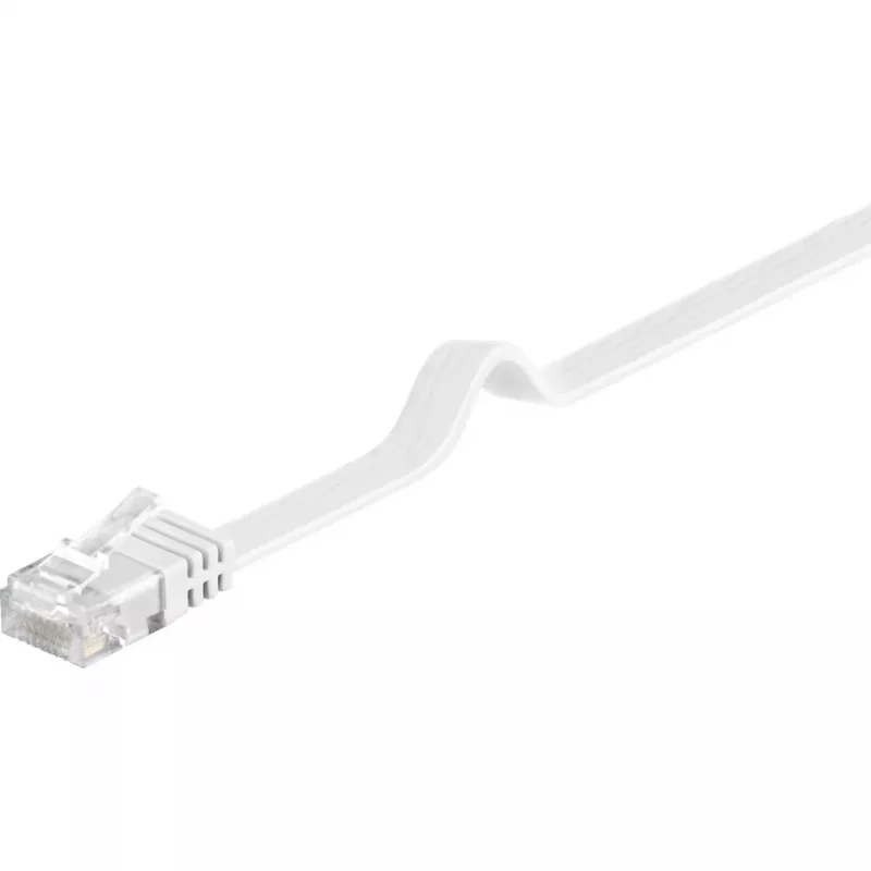 Wentronic Goobay CAT 5e Flat-patch-kaabel, U/UTP, Valge, 5 m - CCA Copper Mix (93361)