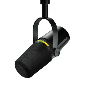 Shure MV7+-K-BNDL - kõnepuldi/vokaalmikrofon XLR/USB-C pesaga, must + lauajalg GATOR
