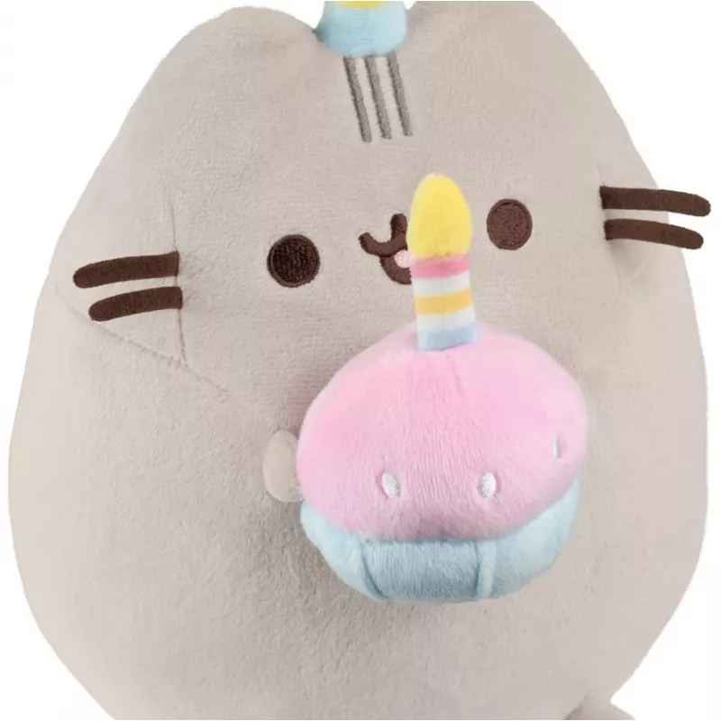 Pehme mänguasi Pusheen Pusheenilt — 24 cm sünnipäevamütsi ja koogiga