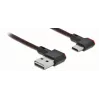 USB-kaabel DeLOCK EASY-USB 2.0 tüüp-A-pistik USB-C isasele 0,5 m must