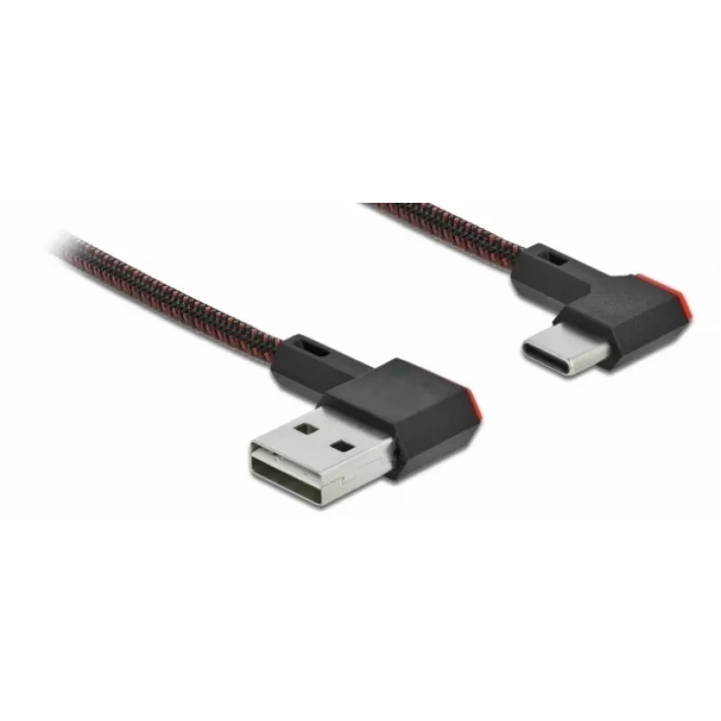USB-kaabel DeLOCK EASY-USB 2.0 tüüp-A-pistik USB-C isasele 0,5 m must