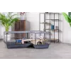 Siseruumides kasutatav küülikupuur ZOLUX Neolife Connect 101,5×54×51 cm — metallraam, plastist alus, hall