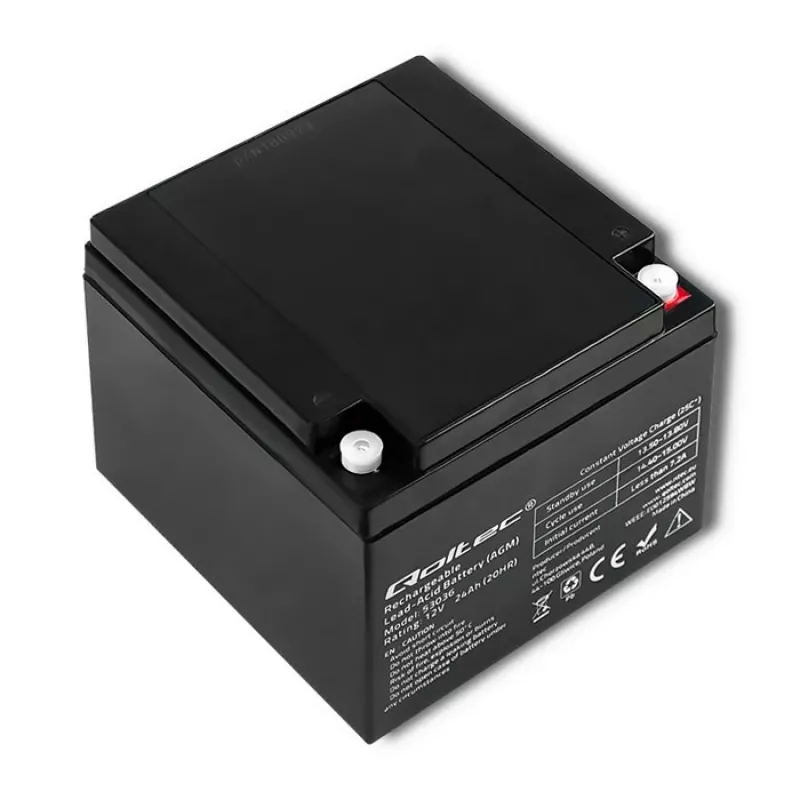 Qoltec 53036 AGM-aku | 12V | 24Ah | max 360A