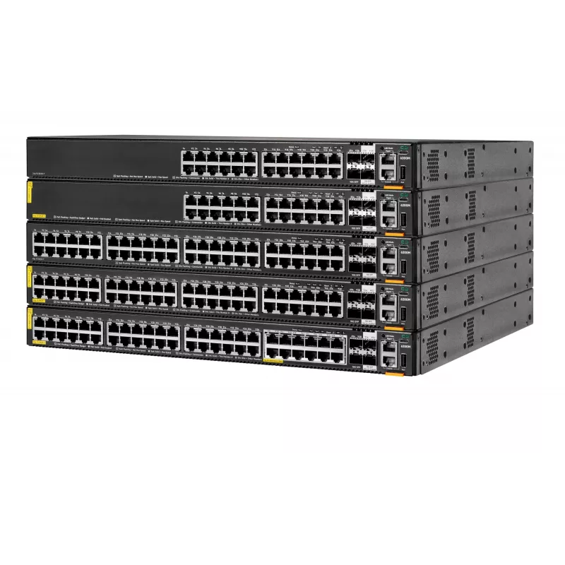 HPE - Aruba 6200M 36G 12SR5 Class6 PoE 4SFP+ Switch - Lüliti - Maks. virnastamiskaugus 10 km - L3 - hallatav - 36 x 10/100/1000 (4PPoE) + 12 x 1/2.5/5GBase-T (4PPoE) + 4 x 1 Gigabit